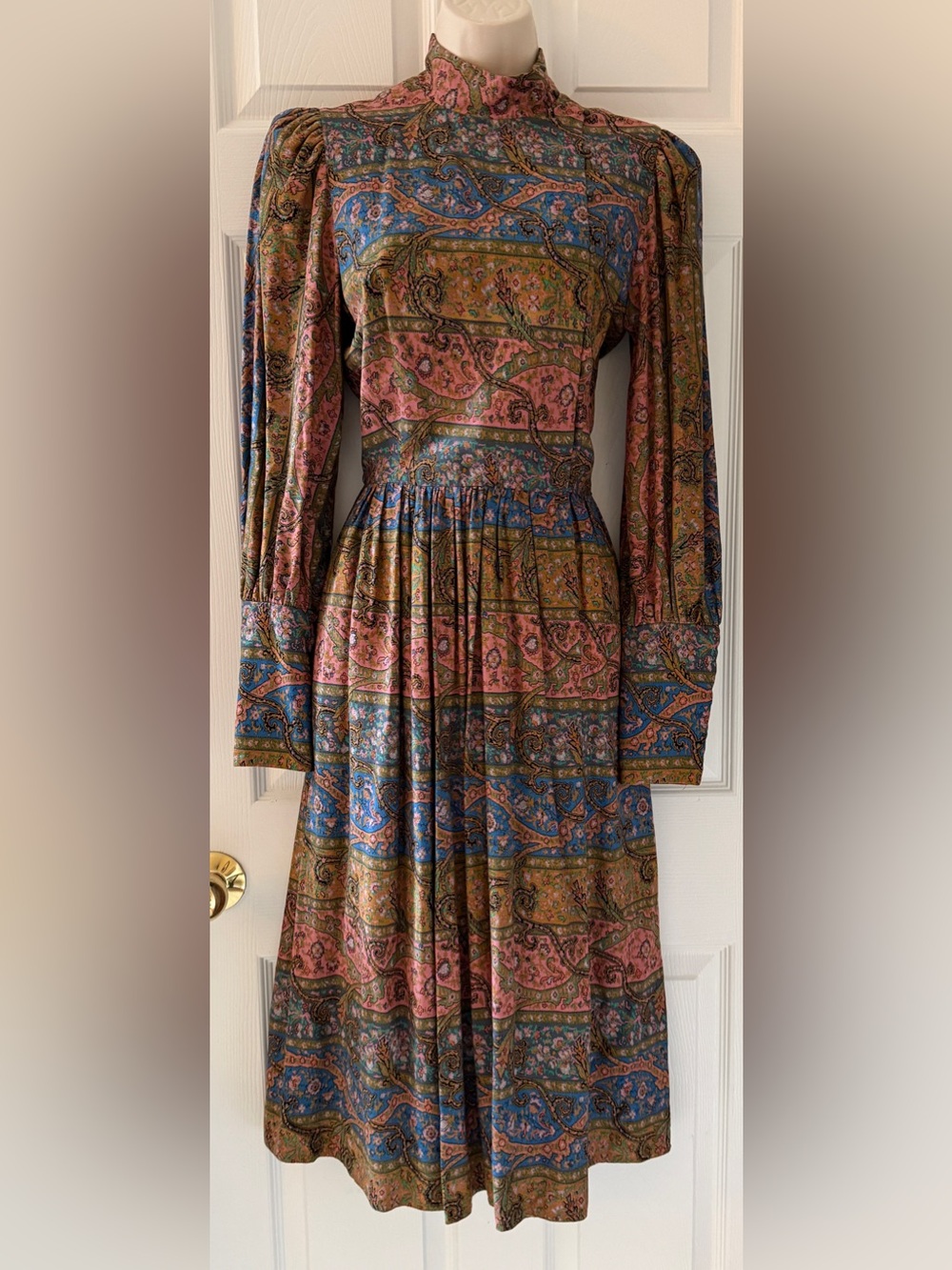 Vintage Morton Myles Boho Paisley Dress 🍁Autumn Colors